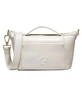 NWT Cole Haan Leather Grand Ambition Small Duffle Shoulder Bag Cream